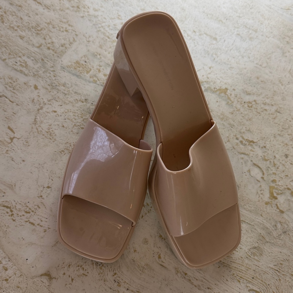 French Connection Women's Almira Slip On Open Toe Heel Sandal size 11 - Picture 2 of 11